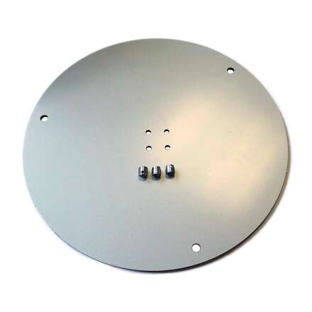 Ardumower Disc, 3 mm aluminum composite, silver about 190 mm diameter + 3 thread inserts