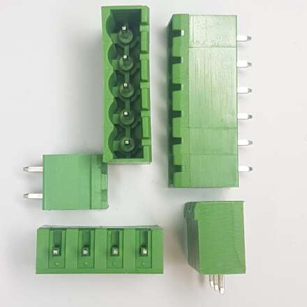 Pin housing circuit board RM 5.08 Number of poles 2 - 6 connector straight pin header